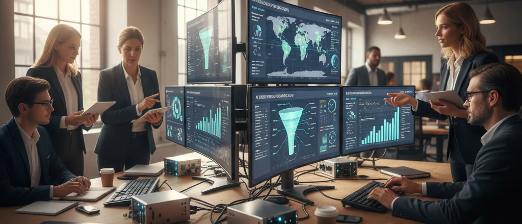 B2B lead generation concept illustration for implementation related to B2B lead generation and AI Search Optimization for ...